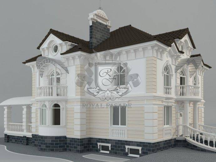 Фото 3D моделі фасаду з термопанелей в Одесі