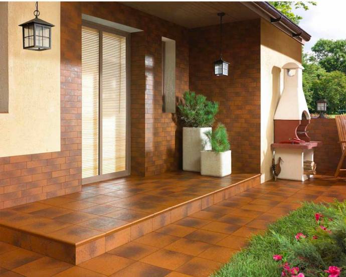 Клинкерная плитка на фасаде здания